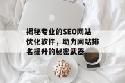 揭秘专业的SEO网站优化软件,助力网站排名提升的秘密武器 揭秘专业的SEO网站优化软件,助力网站排名提升的秘密武器
