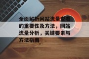 全面解析网站流量查看的重要性及方法,网站流量分析,关键要素与方法指南 全面解析网站流量查看的重要性及方法,网站流量分析,关键要素与方法指南