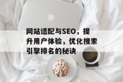 网站适配与SEO,提升用户体验,优化搜索引擎排名的秘诀 网站适配与SEO,提升用户体验,优化搜索引擎排名的秘诀