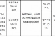 华安财险被罚100万元:数据不真实、未按照规定使用经备案的保险条款和保险费率 华安财险被罚100万元:数据不真实、未按照规定使用经备案的保险条款和保险费率