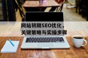 网站初期SEO优化,关键策略与实操步骤 网站初期SEO优化,关键策略与实操步骤