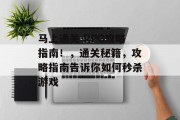 马上通关 RPG攻略指南!,通关秘籍,攻略指南告诉你如何秒杀游戏 马上通关 RPG攻略指南!,通关秘籍,攻略指南告诉你如何秒杀游戏