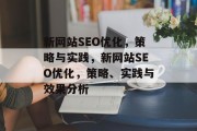 新网站SEO优化,策略与实践,新网站SEO优化,策略、实践与效果分析 新网站SEO优化,策略与实践,新网站SEO优化,策略、实践与效果分析