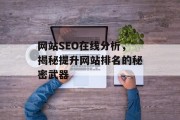 网站SEO在线分析,揭秘提升网站排名的秘密武器 网站SEO在线分析,揭秘提升网站排名的秘密武器