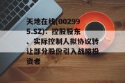 天地在线(002995.SZ):控股股东、实际控制人拟协议转让部分股份引入战略投资者 天地在线(002995.SZ):控股股东、实际控制人拟协议转让部分股份引入战略投资者