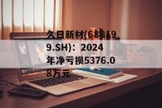久日新材(688199.SH)：2024年净亏损5376.08万元