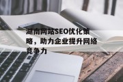 湖南网站SEO优化策略,助力企业提升网络竞争力 湖南网站SEO优化策略,助力企业提升网络竞争力
