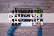提升网站流量解析能力,实用策略和技巧,提升网站流量解析能力实战指南 提升网站流量解析能力,实用策略和技巧,提升网站流量解析能力实战指南