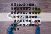 高效SEO优化策略,优化青海网站,提升流量与转化率,青海网站SEO优化,提高流量、转化率的策略,青海网站SEO优化策略实战分享