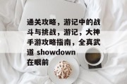 通关攻略,游记中的战斗与挑战,游记,大神手游攻略指南,全真武道 showdown在眼前