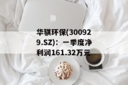 华骐环保(300929.SZ)：一季度净利润161.32万元