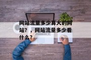 网站流量多少算大的网站?,网站流量多少看什么? 网站流量多少算大的网站?,网站流量多少看什么?