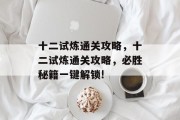 十二试炼通关攻略,十二试炼通关攻略,必胜秘籍一键解锁!