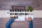 格雷电视盘中异动 股价大涨5.00%报3.68美元