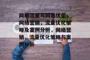 网络流量与网站优化,网络营销,流量优化策略及案例分析,网络营销,流量优化策略与案例分析 网络流量与网站优化,网络营销,流量优化策略及案例分析,网络营销,流量优化策略与案例分析
