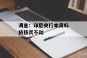 调查:印尼央行本周料将按兵不动 调查:印尼央行本周料将按兵不动