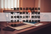 一触即发小游戏通关攻略,一触即发,游戏通关攻略大公开!教你轻松上手,快速通关秘籍分享