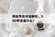 网站专业术语解析,SEO究竟是什么? 网站专业术语解析,SEO究竟是什么?