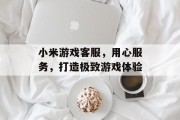 小米游戏客服，用心服务，打造极致游戏体验