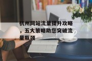 杭州网站流量提升攻略，五大策略助您突破流量瓶颈