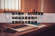 深入解析,如何精准查询网站流量来源IP,掌握网站流量脉搏 深入解析,如何精准查询网站流量来源IP,掌握网站流量脉搏