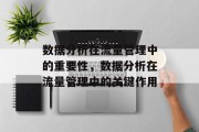 数据分析在流量管理中的重要性,数据分析在流量管理中的关键作用 数据分析在流量管理中的重要性,数据分析在流量管理中的关键作用