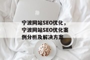 宁波网站SEO优化,宁波网站SEO优化案例分析及解决方案 宁波网站SEO优化,宁波网站SEO优化案例分析及解决方案