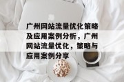 广州网站流量优化策略及应用案例分析,广州网站流量优化,策略与应用案例分享 广州网站流量优化策略及应用案例分析,广州网站流量优化,策略与应用案例分享