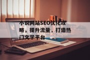 小说网站SEO优化攻略,提升流量,打造热门文学平台 小说网站SEO优化攻略,提升流量,打造热门文学平台