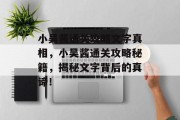 小吴酱通关攻略文字真相,小吴酱通关攻略秘籍,揭秘文字背后的真谛! 小吴酱通关攻略文字真相,小吴酱通关攻略秘籍,揭秘文字背后的真谛!