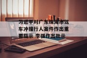 习近平对广东珠海市驾车冲撞行人案件作出重要指示 李强作出批示 习近平对广东珠海市驾车冲撞行人案件作出重要指示 李强作出批示