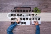 SEO营销型网站如何提高排名,SEO优化实战,提升关键词排名的10大策略 SEO营销型网站如何提高排名,SEO优化实战,提升关键词排名的10大策略