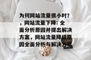 为何网站流量很小时?,网站流量下降: 全面分析原因并提出解决方案,网站流量降级原因全面分析与解决方案 为何网站流量很小时?,网站流量下降: 全面分析原因并提出解决方案,网站流量降级原因全面分析与解决方案