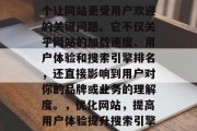 如何网站优化?这是一个让网站更受用户欢迎的关键问题。它不仅关乎网站的加载速度、用户体验和搜索引擎排名,还直接影响到用户对你的品牌或业务的理解度。,优化网站,提高用户体验提升搜索引擎排名的关键。 如何网站优化?这是一个让网站更受用户欢迎的关键问题。它不仅关乎网站的加载速度、用户体验和搜索引擎排名,还直接影响到用户对你的品牌或业务的理解度。,优化网站,提高用户体验提升搜索引擎排名的关键。