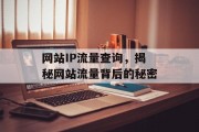 网站IP流量查询,揭秘网站流量背后的秘密 网站IP流量查询,揭秘网站流量背后的秘密