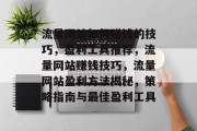 流量网站如何赚钱的技巧,盈利工具推荐,流量网站赚钱技巧,流量网站盈利方法揭秘,策略指南与最佳盈利工具 流量网站如何赚钱的技巧,盈利工具推荐,流量网站赚钱技巧,流量网站盈利方法揭秘,策略指南与最佳盈利工具