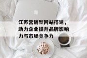 江苏营销型网站搭建,助力企业提升品牌影响力与市场竞争力 江苏营销型网站搭建,助力企业提升品牌影响力与市场竞争力