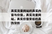 真实流量网站的真实内容与价值,真实流量网站,真实价值背后的真伪分析 真实流量网站的真实内容与价值,真实流量网站,真实价值背后的真伪分析
