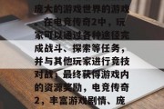 电竞传奇2是一款拥有丰富多样的游戏剧情和庞大的游戏世界的游戏。在电竞传奇2中,玩家可以通过各种途径完成战斗、探索等任务,并与其他玩家进行竞技对战,最终获得游戏内的资源奖励,电竞传奇2,丰富游戏剧情、庞大游戏世界、多样玩法竞技对战。 电竞传奇2是一款拥有丰富多样的游戏剧情和庞大的游戏世界的游戏。在电竞传奇2中,玩家可以通过各种途径完成战斗、探索等任务,并与其他玩家进行竞技对战,最终获得游戏内的资源奖励,电竞传奇2,丰富游戏剧情、庞大游戏世界、多样玩法竞技对战。