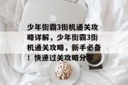 少年街霸3街机通关攻略详解,少年街霸3街机通关攻略,新手必备!快速过关攻略分享 少年街霸3街机通关攻略详解,少年街霸3街机通关攻略,新手必备!快速过关攻略分享