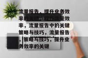 流量报告,提升业务效率的关键,提升流量效率,流量报告中的关键策略与技巧,流量报告,策略与技巧,提升业务效率的关键 流量报告,提升业务效率的关键,提升流量效率,流量报告中的关键策略与技巧,流量报告,策略与技巧,提升业务效率的关键