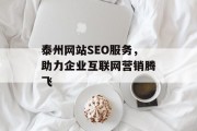 泰州网站SEO服务，助力企业互联网营销腾飞