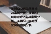 无锡SEO网站优化实战案例分析，无锡SEO网站优化实战案例分析，无锡SEO网站优化实战案例分析