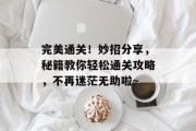 完美通关!妙招分享,秘籍教你轻松通关攻略,不再迷茫无助啦~