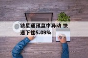 铱星通讯盘中异动 快速下挫5.09% 铱星通讯盘中异动 快速下挫5.09%