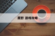 原野 游戏攻略 原野 游戏攻略