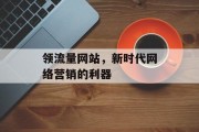 领流量网站,新时代网络营销的利器 领流量网站,新时代网络营销的利器