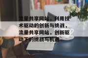 流量共享网站,利用技术驱动的创新与挑战,流量共享网站,创新驱动下的挑战与机遇 流量共享网站,利用技术驱动的创新与挑战,流量共享网站,创新驱动下的挑战与机遇
