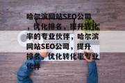 哈尔滨网站SEO公司,优化排名,提升转化率的专业伙伴,哈尔滨网站SEO公司,提升排名,优化转化率专业伙伴 哈尔滨网站SEO公司,优化排名,提升转化率的专业伙伴,哈尔滨网站SEO公司,提升排名,优化转化率专业伙伴