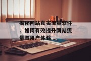 揭秘网站真实流量软件,如何有效提升网站流量与用户体验 揭秘网站真实流量软件,如何有效提升网站流量与用户体验